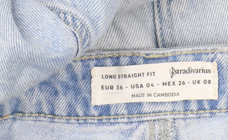 Womens UK Size M Stradivarius Regular Fit Straight Blue Jeans