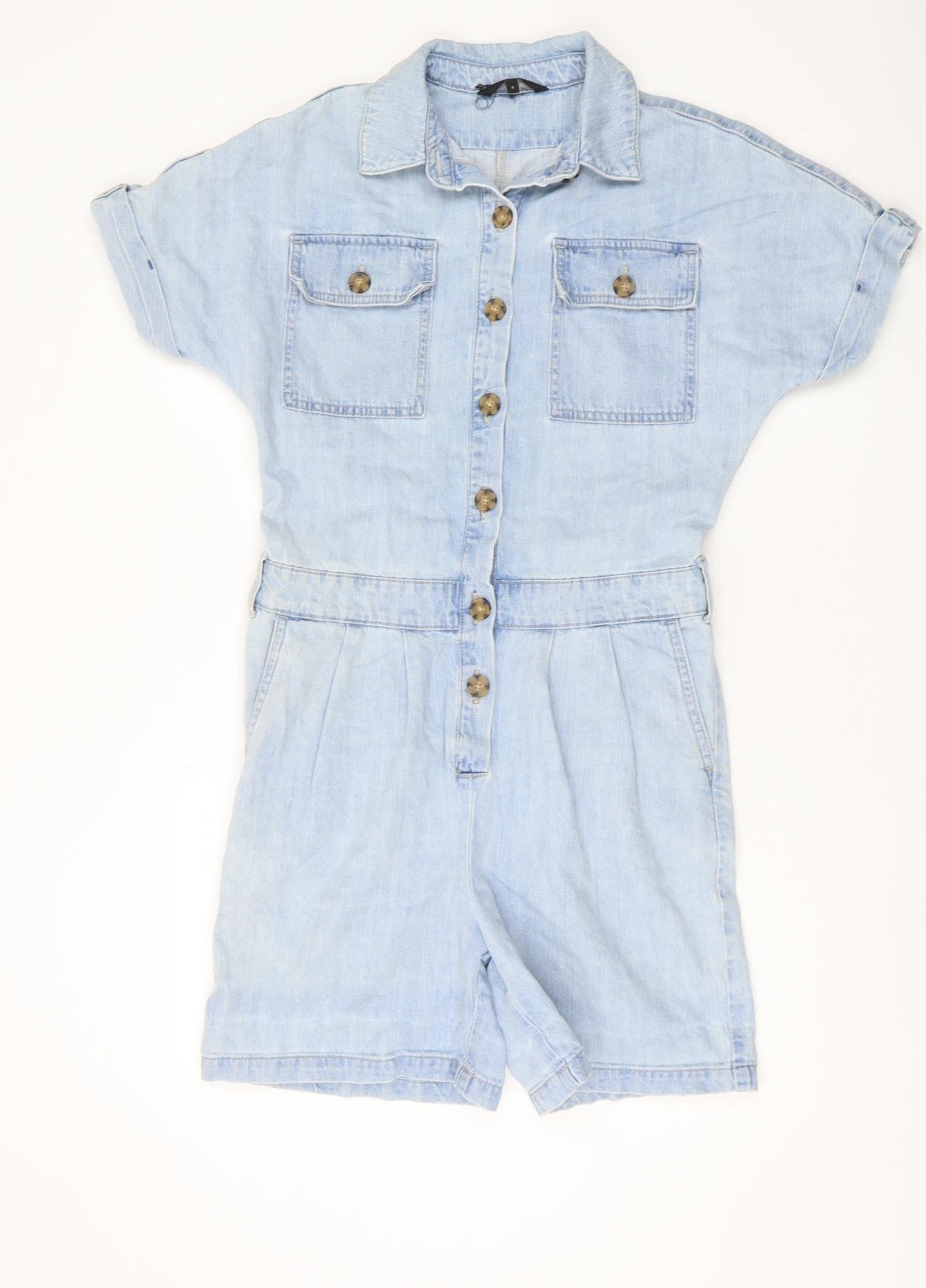 Next Women's Blue Denim Playsuit Size 6