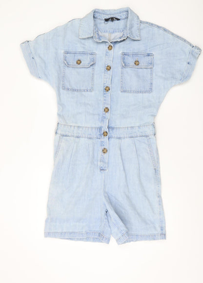 Next Women's Blue Denim Playsuit Size 6