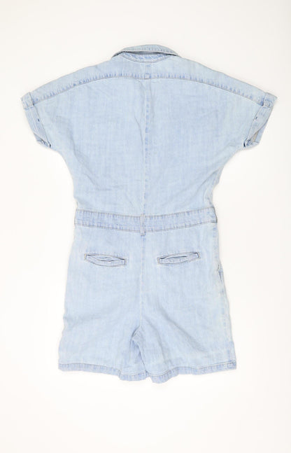 Next Women's Blue Denim Playsuit Size 6