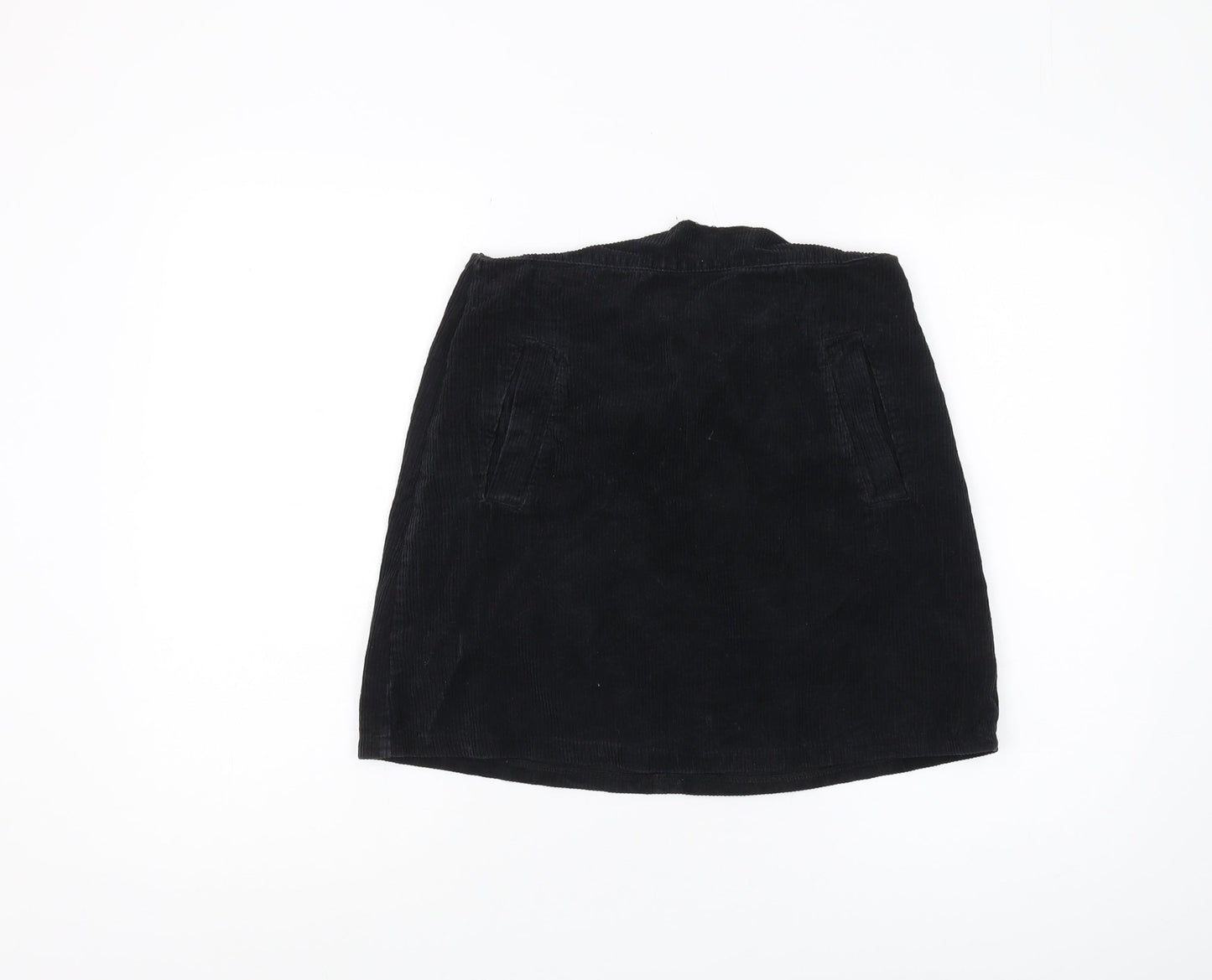 New Look Women's Black Corduroy Mini Skirt Size 8