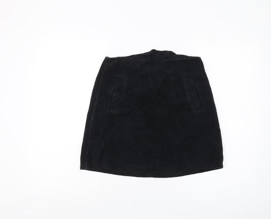New Look Women's Black Corduroy Mini Skirt Size 8