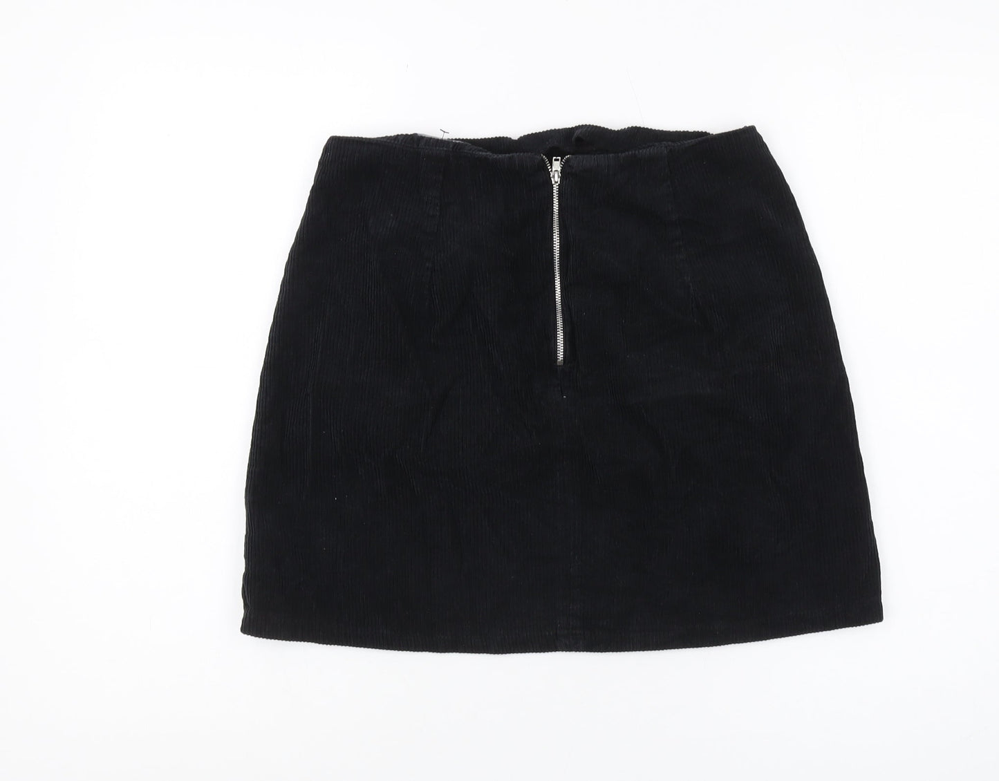 New Look Women's Black Corduroy Mini Skirt Size 8