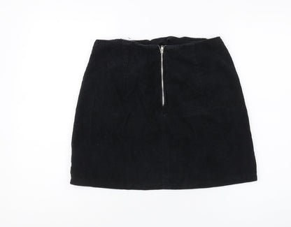 New Look Women's Black Corduroy Mini Skirt Size 8