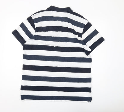 TOG24 Men's Multicoloured XL Striped Polo Shirt