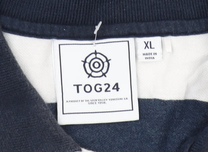 TOG24 Men's Multicoloured XL Striped Polo Shirt