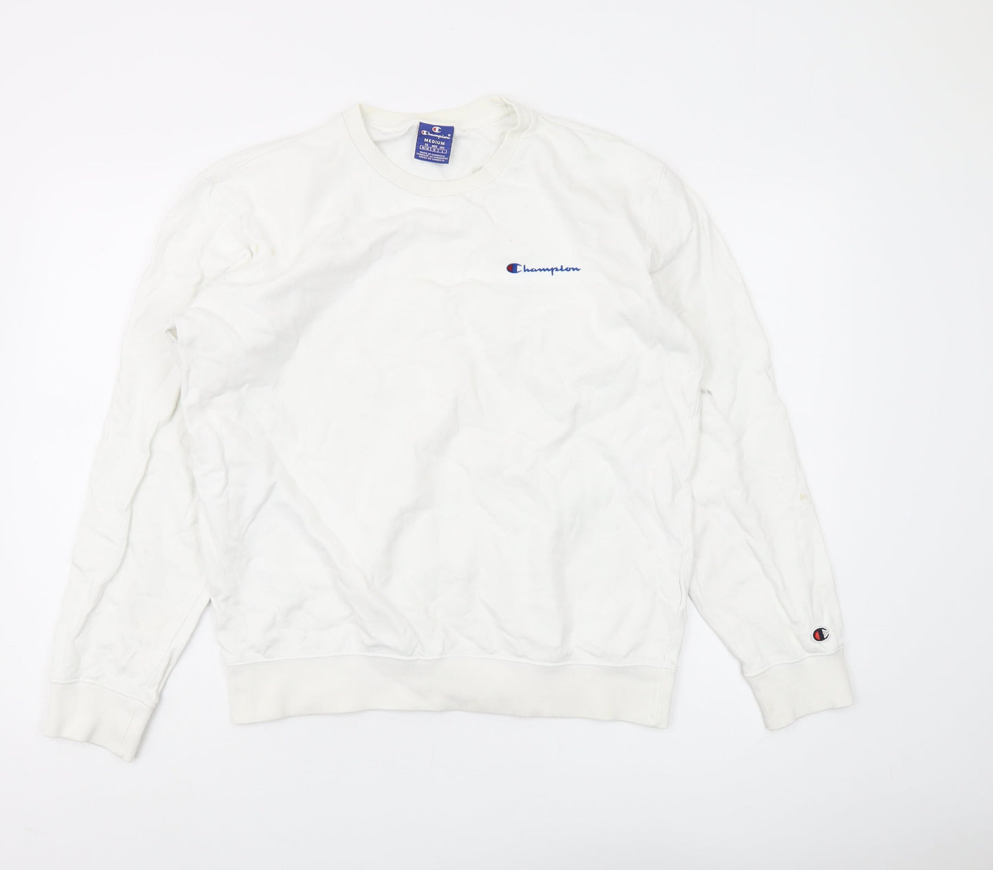 Champion Unisex White Pullover Sweatshirt M