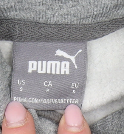 Mens UK Size S PUMA Grey Pullover Hoodie