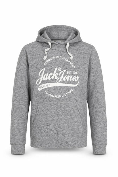 Mens UK Size L JACK & JONES Grey Pullover Hoodie