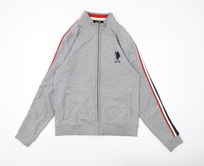 U.S. Polo Assn. Men's Grey Full Zip Sweatshirt M