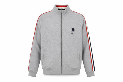 Mens UK Size M U.S. Polo Assn. Grey Full Zip Sweatshirt