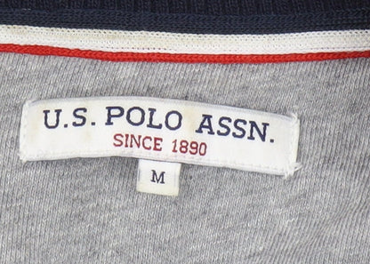 U.S. Polo Assn. Men's Grey Full Zip Sweatshirt M