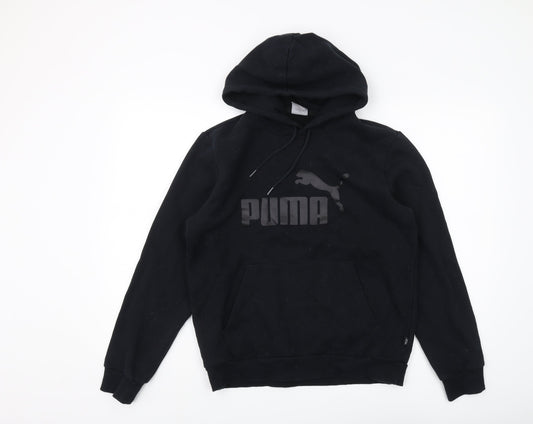 Mens UK Size S PUMA Black Pullover Hoodie
