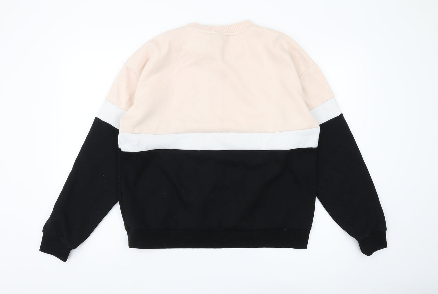 Fila Unisex Colourblock Sweatshirt L, Black Beige Crew