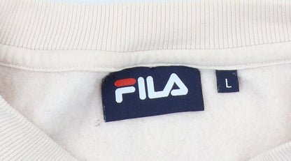 Fila Unisex Colourblock Sweatshirt L, Black Beige Crew