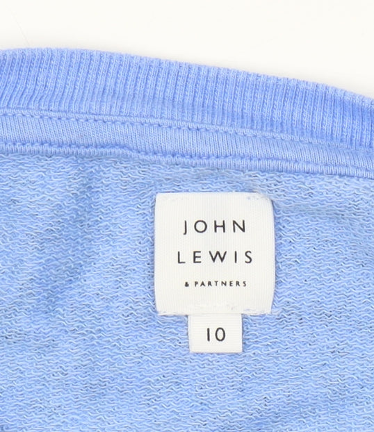 Womens UK Size 10 John Lewis & Partners Blue Pullover Sweatshirt
