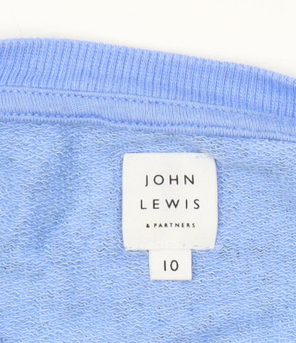 Womens UK Size 10 John Lewis & Partners Blue Pullover Sweatshirt