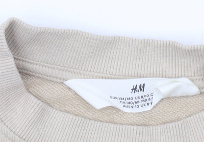 H&M Girls Beige Hogwarts Sweatshirt, Size 9-10