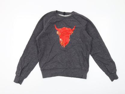 Mens UK Size S Earth Positive Grey Pullover Sweatshirt