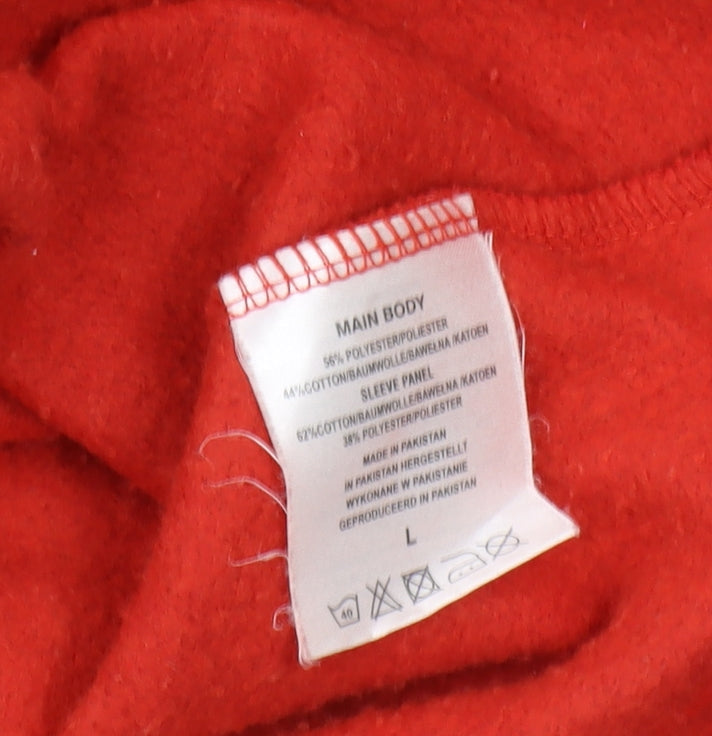 Mens UK Size L Genetic Apparel Red Pullover Sweatshirt
