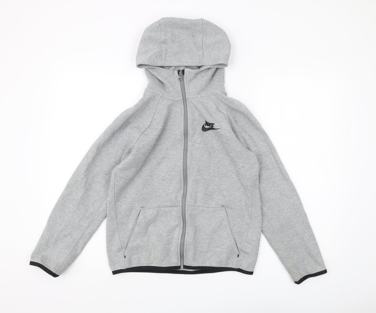 Nike Boys Grey Full Zip Hoodie - Size L, Activewear Essential