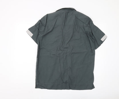 Reute Men's Large Green Short Sleeve Button-Up Shirt