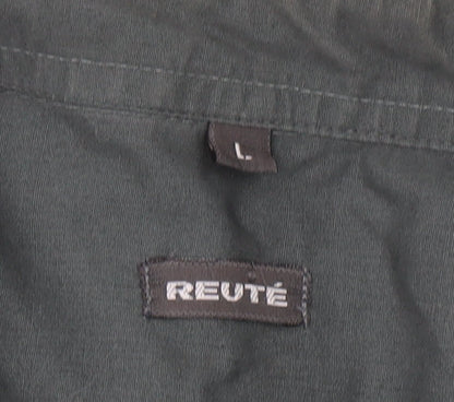 Reute Men's Large Green Short Sleeve Button-Up Shirt