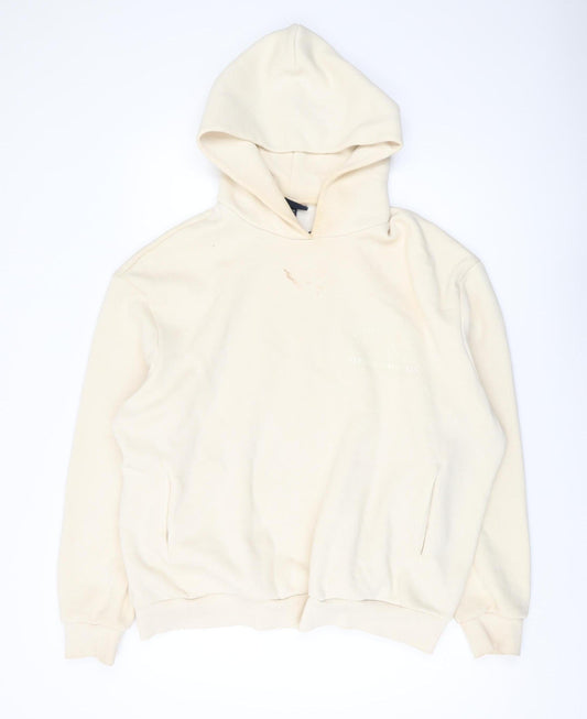 Mens UK Size M ellesse Beige Pullover Hoodie