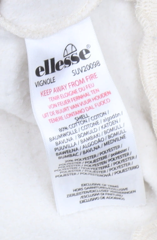 Mens UK Size M ellesse Beige Pullover Hoodie