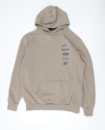 Mens UK Size L Closure London Beige Pullover Hoodie