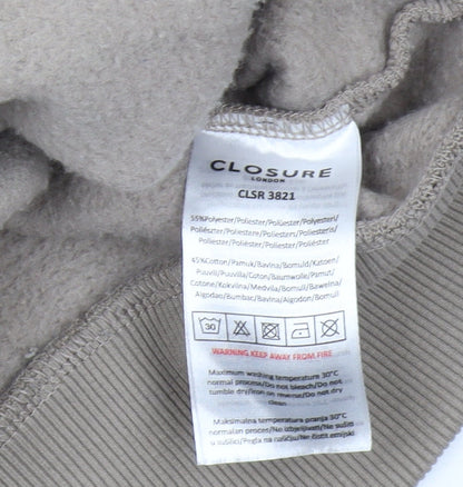 Mens UK Size L Closure London Beige Pullover Hoodie