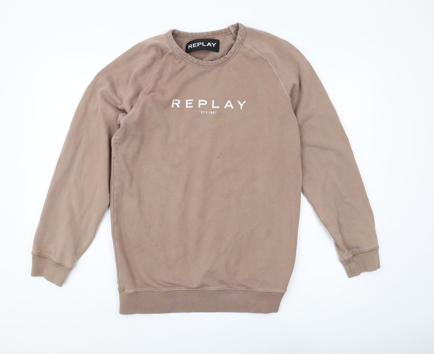 Mens UK Size M Replay Brown Pullover Sweatshirt