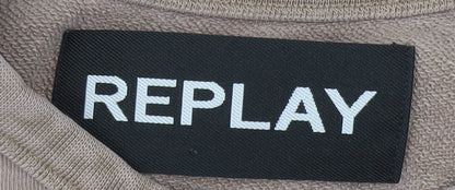 Mens UK Size M Replay Brown Pullover Sweatshirt
