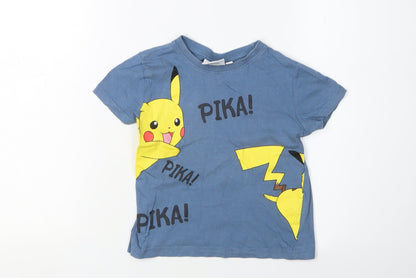 Pokémon Boys Blue Graphic Print T-Shirt 5 Years