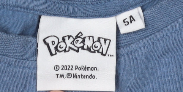Pokémon Boys Blue Graphic Print T-Shirt 5 Years