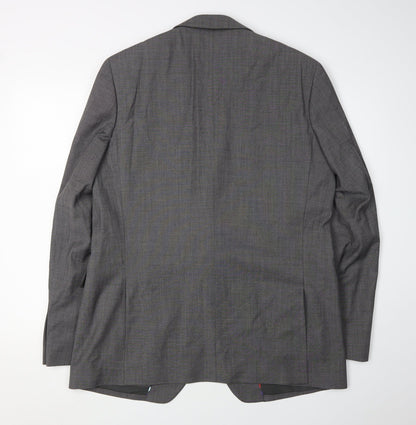Mens UK Size 42 Jeff Banks Regular Grey Suit Jacket