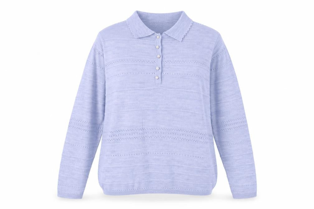 Womens UK Size S Honor Millburn Purple Henley Jumper