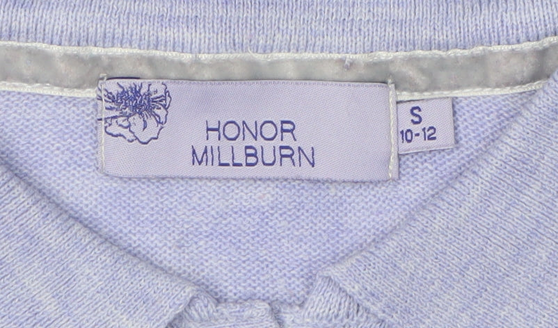 Honor Millburn Women's Purple Henley Jumper S