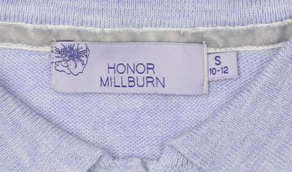 Honor Millburn Women's Purple Henley Jumper S