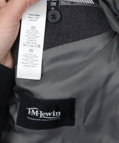 Mens UK Size 38 T.M.Lewin Regular Grey Suit Jacket