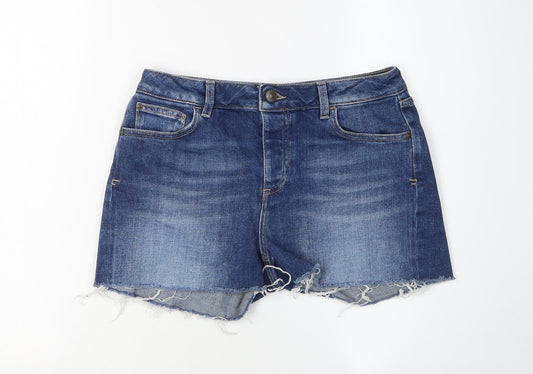 FatFace Women's Blue 8 Cut-Off Denim Shorts