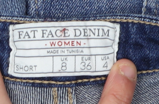 Fat Face Women's Blue 8 Cut-Off Denim Shorts