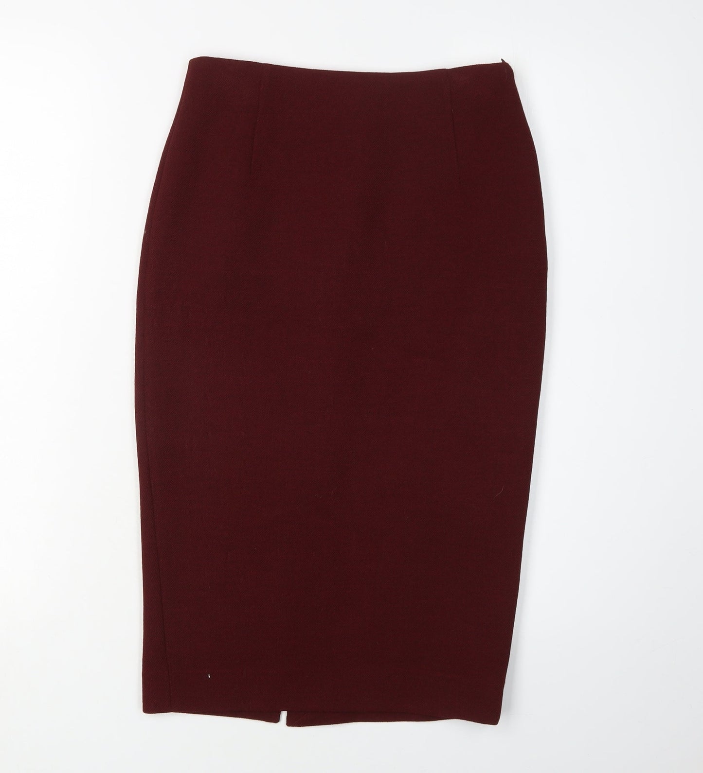 Massimo Dutti Women's Red Midi Pencil Skirt Size 6