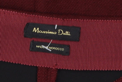 Massimo Dutti Women's Red Midi Pencil Skirt Size 6