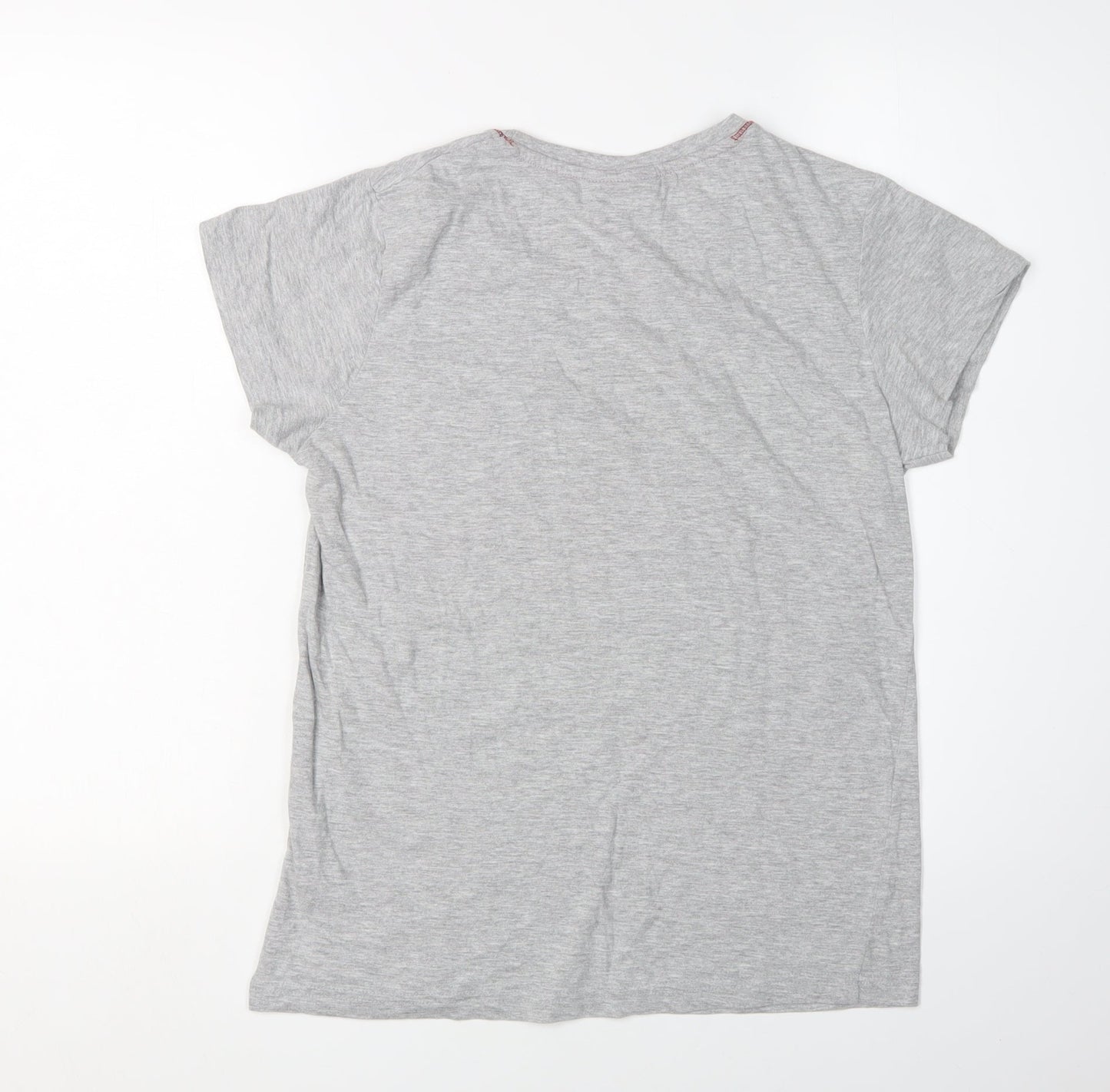 Womens UK Size S Harry Potter Grey Basic T-Shirt