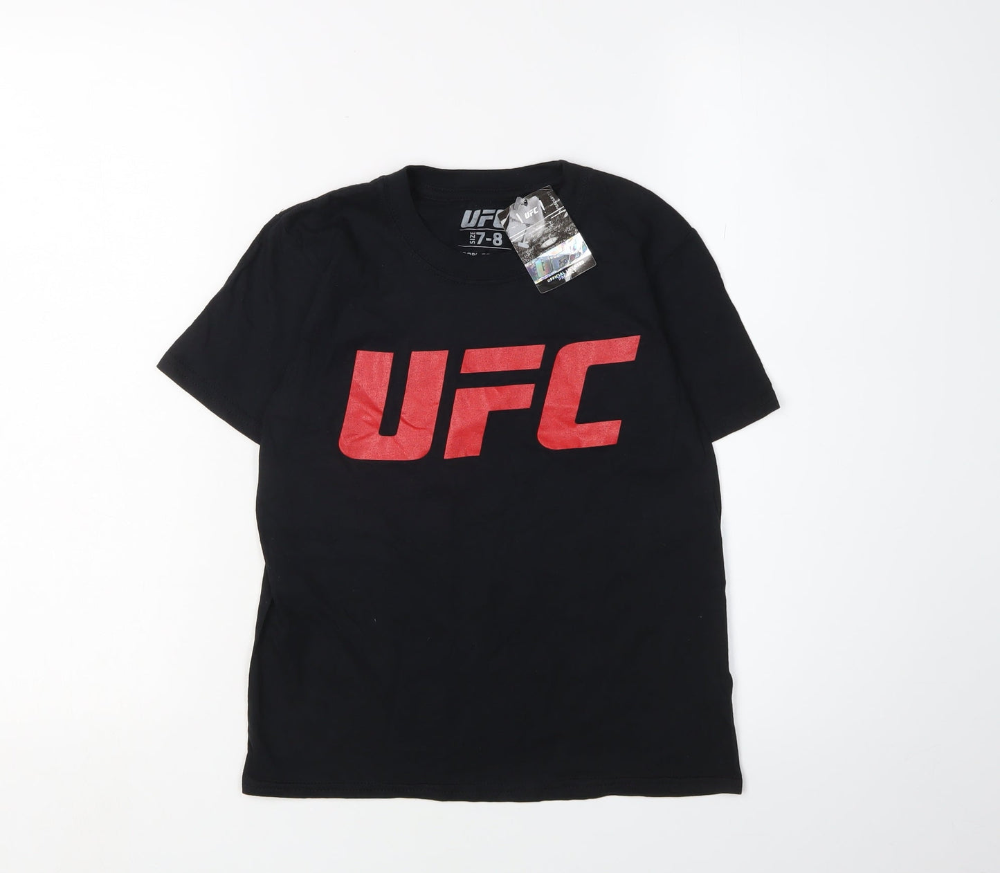 UFC Boys Black T-Shirt 7-8 Years Casual Style