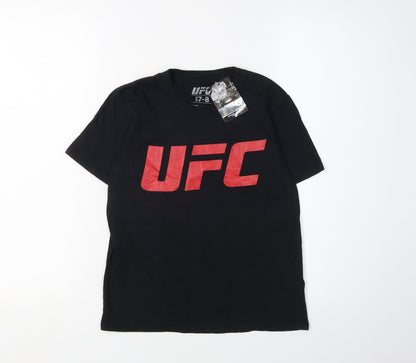 UFC Boys Black T-Shirt 7-8 Years Casual Style