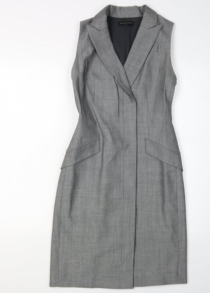 Banana Republic Petite Grey Sheath Business Dress Size 4
