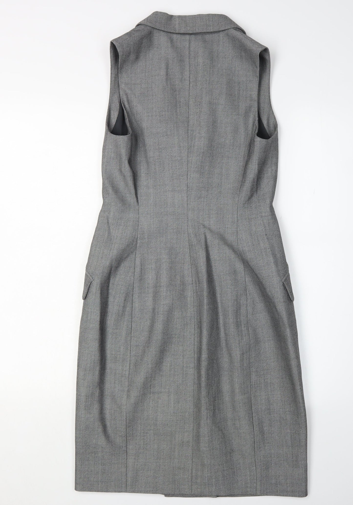 Banana Republic Petite Grey Sheath Business Dress Size 4