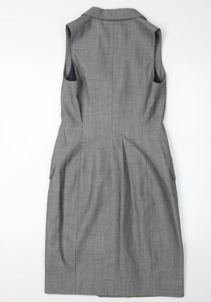 Banana Republic Petite Grey Sheath Business Dress Size 4